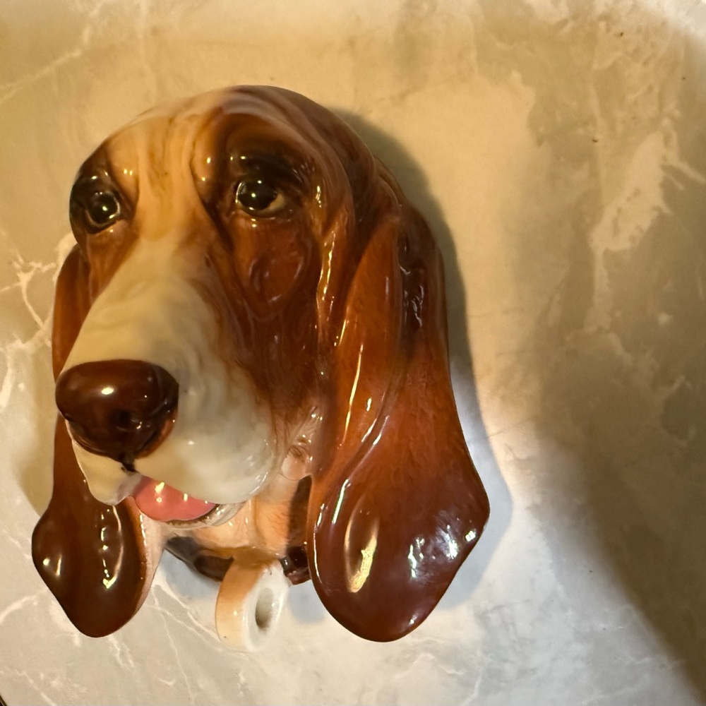 Vintage Rosenthal Netter MCM Ceramic Dog Basset Hound Wall Hang - Picture 4 of 4